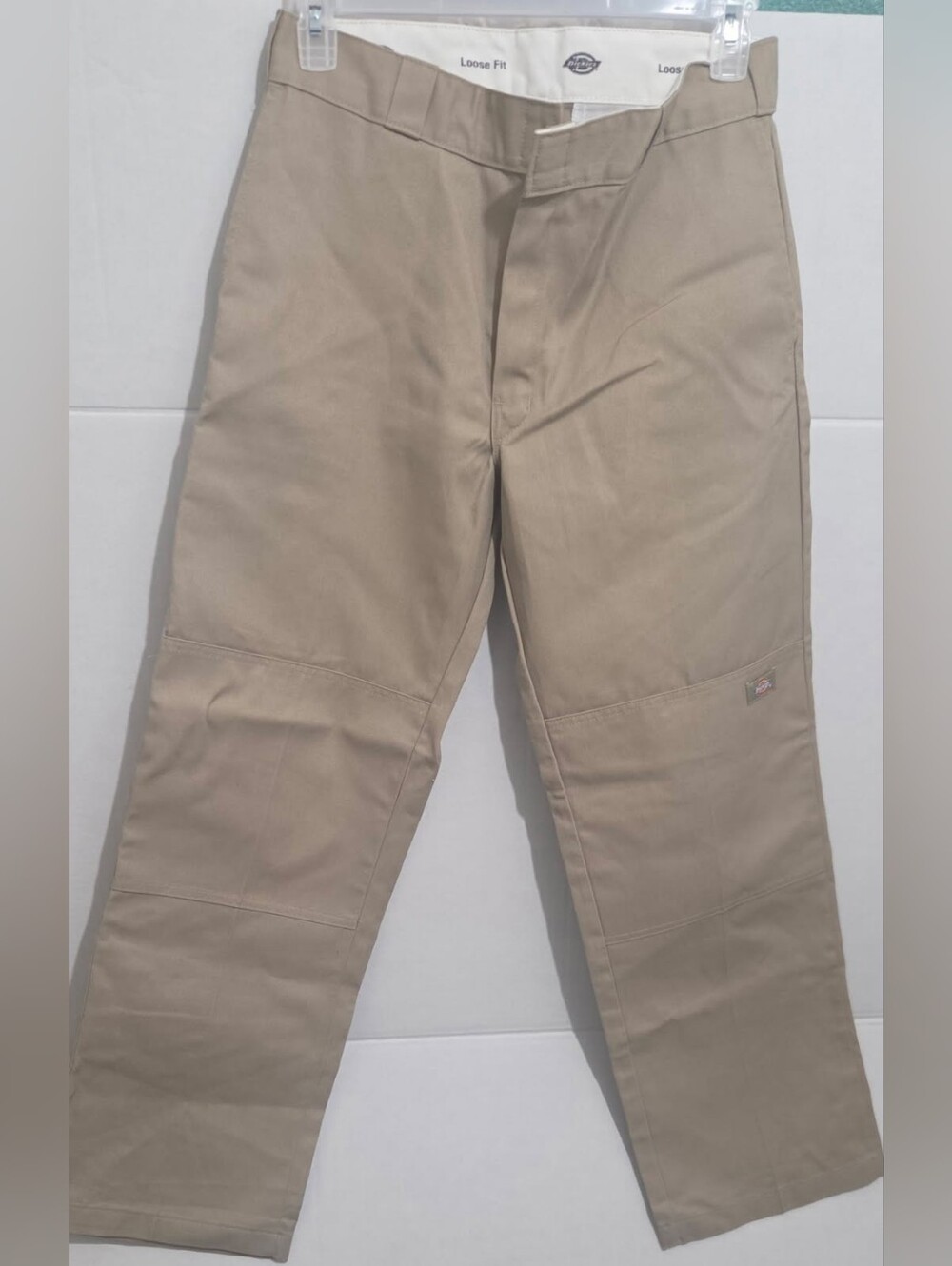 Dickies Loose Fit Beige Cotton Blend Twill Work Pants Men’s 32x32